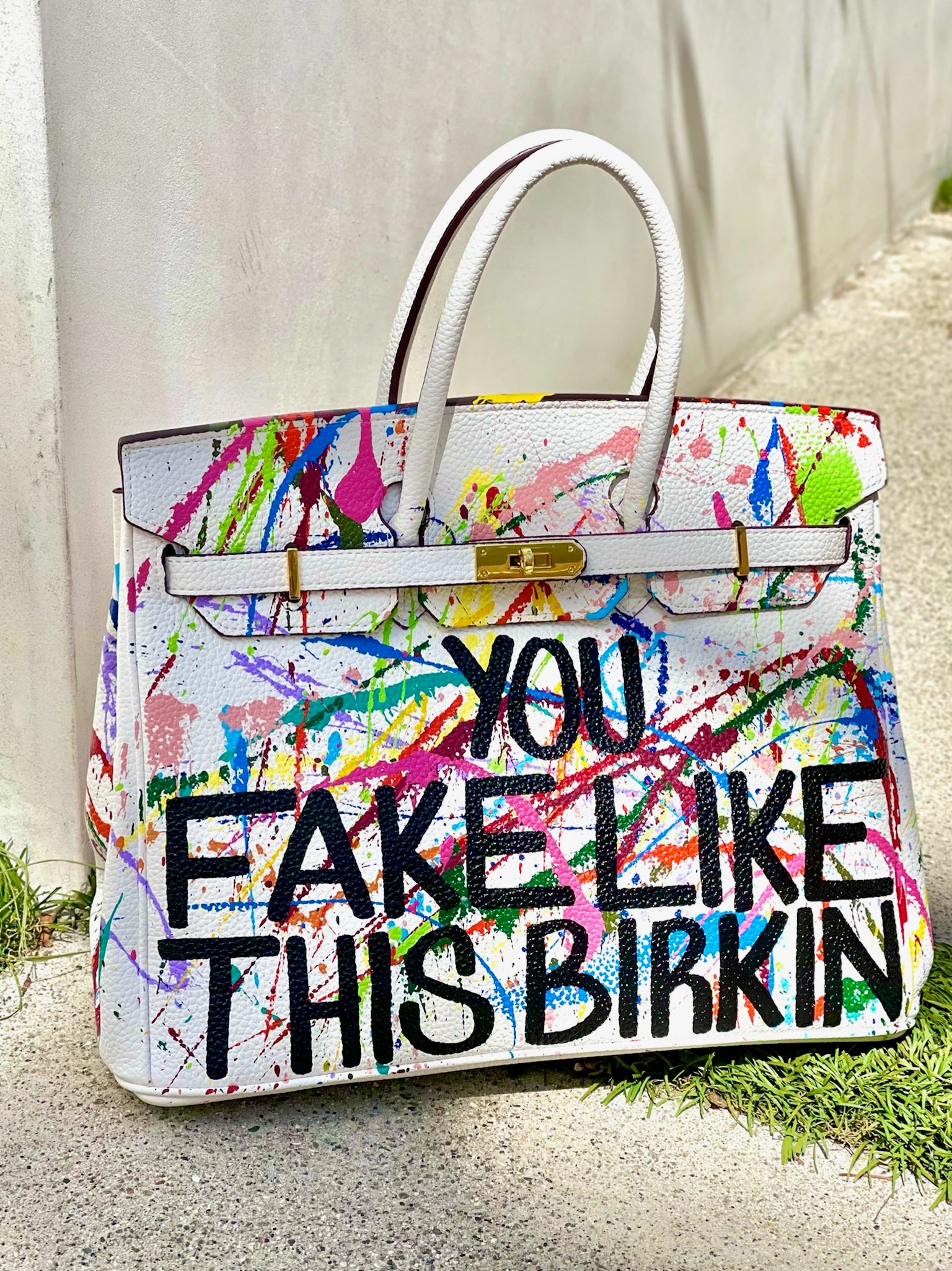 Bags, Sonique Saturday Bag You Fake Like This Birkin Pride Edition