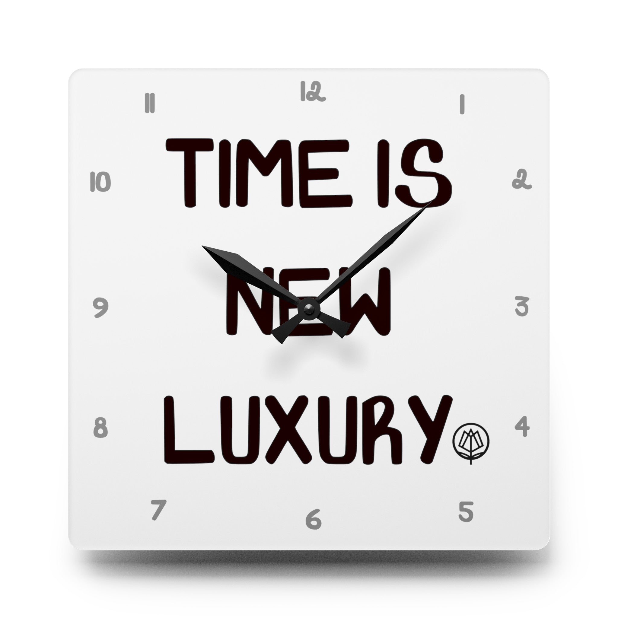 Time is New Luxury Acrylic Wall Clock - Square