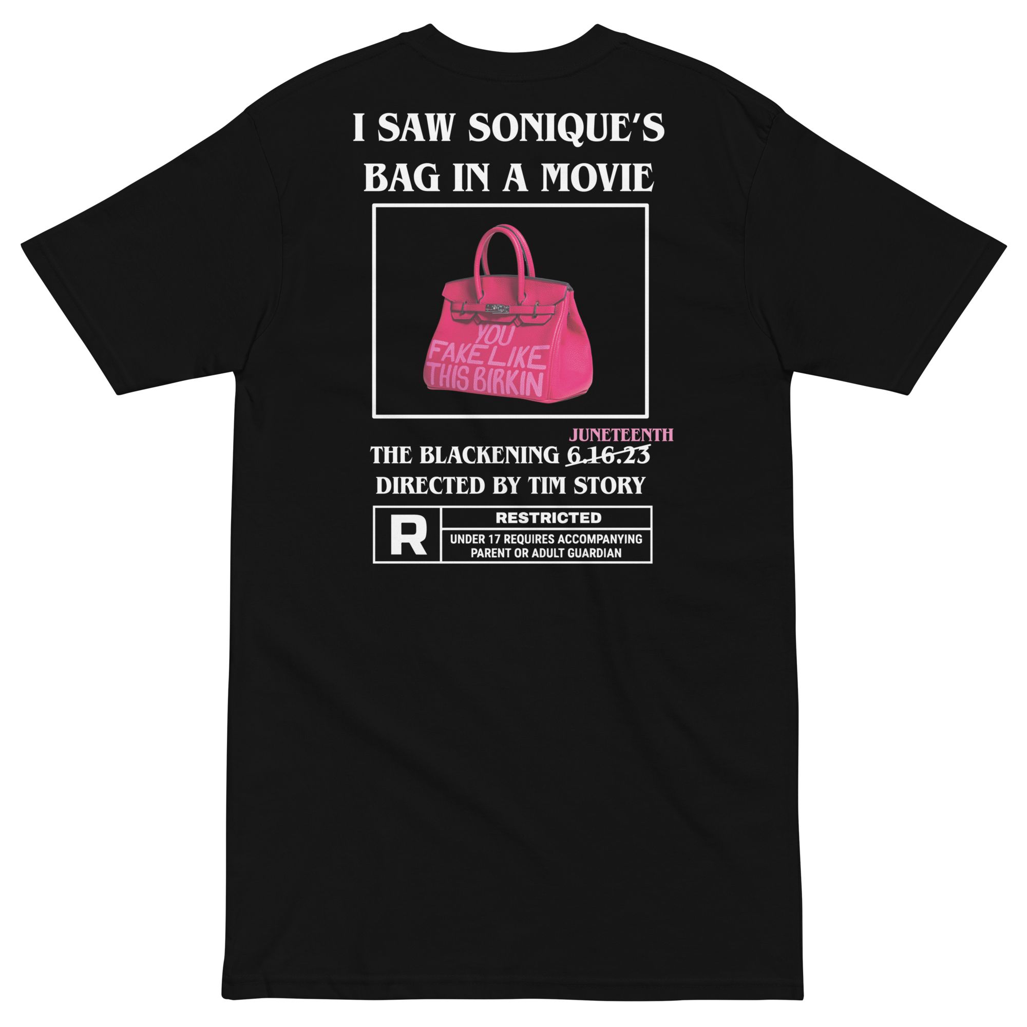 I Saw Sonique's Bag Tee - Black