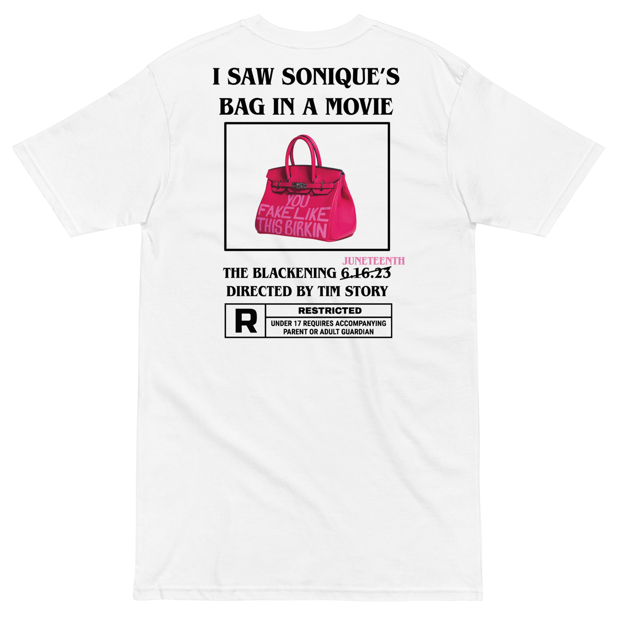 I Saw Sonique's Bag Tee - White