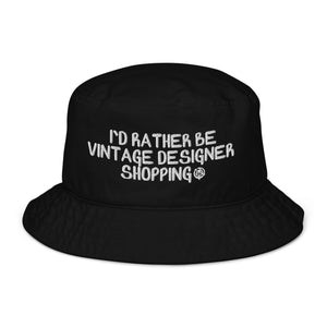 I'd Rather Be Organic Bucket Hat - Black