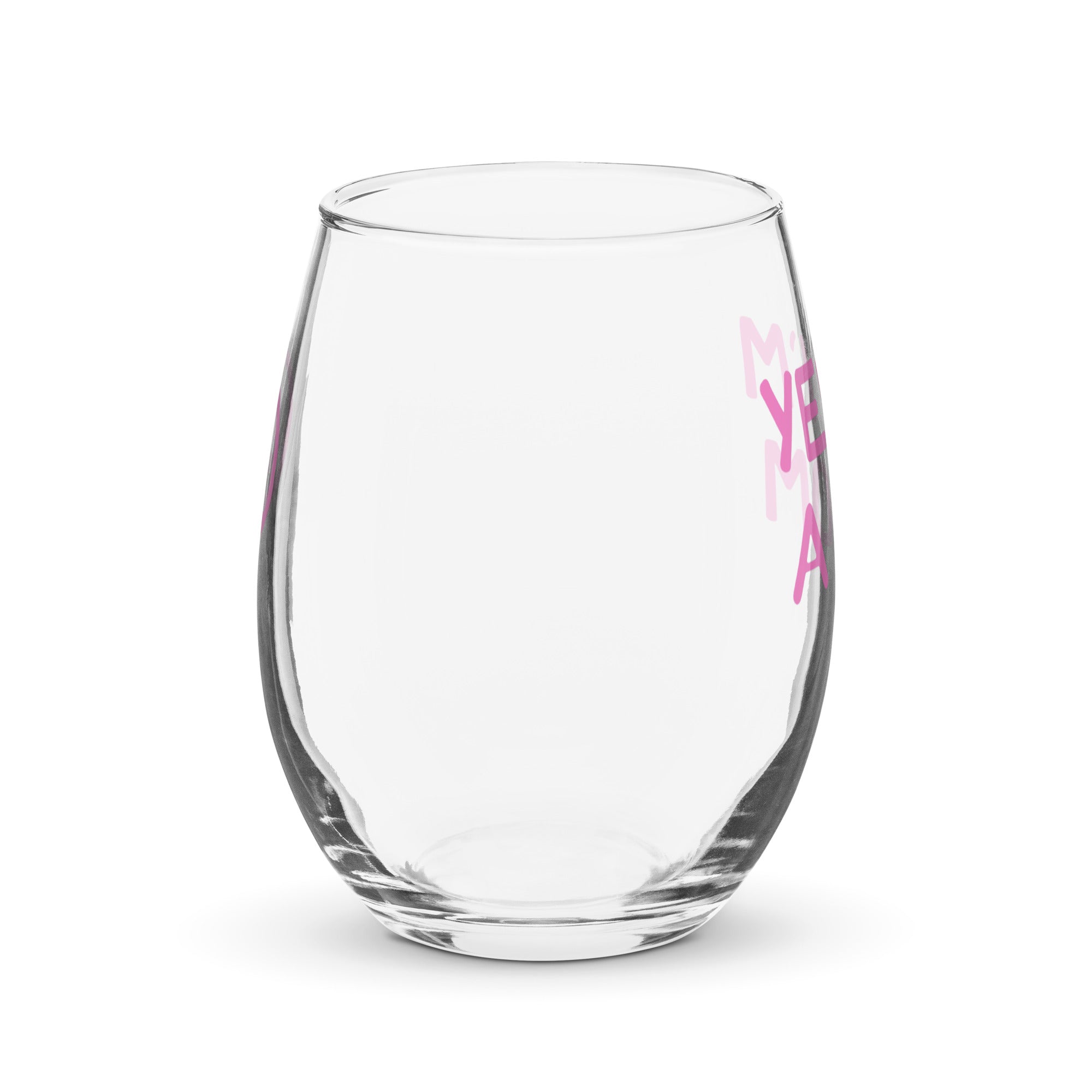 Yep, I'm A Mom Stemless Wine Glass - Pink