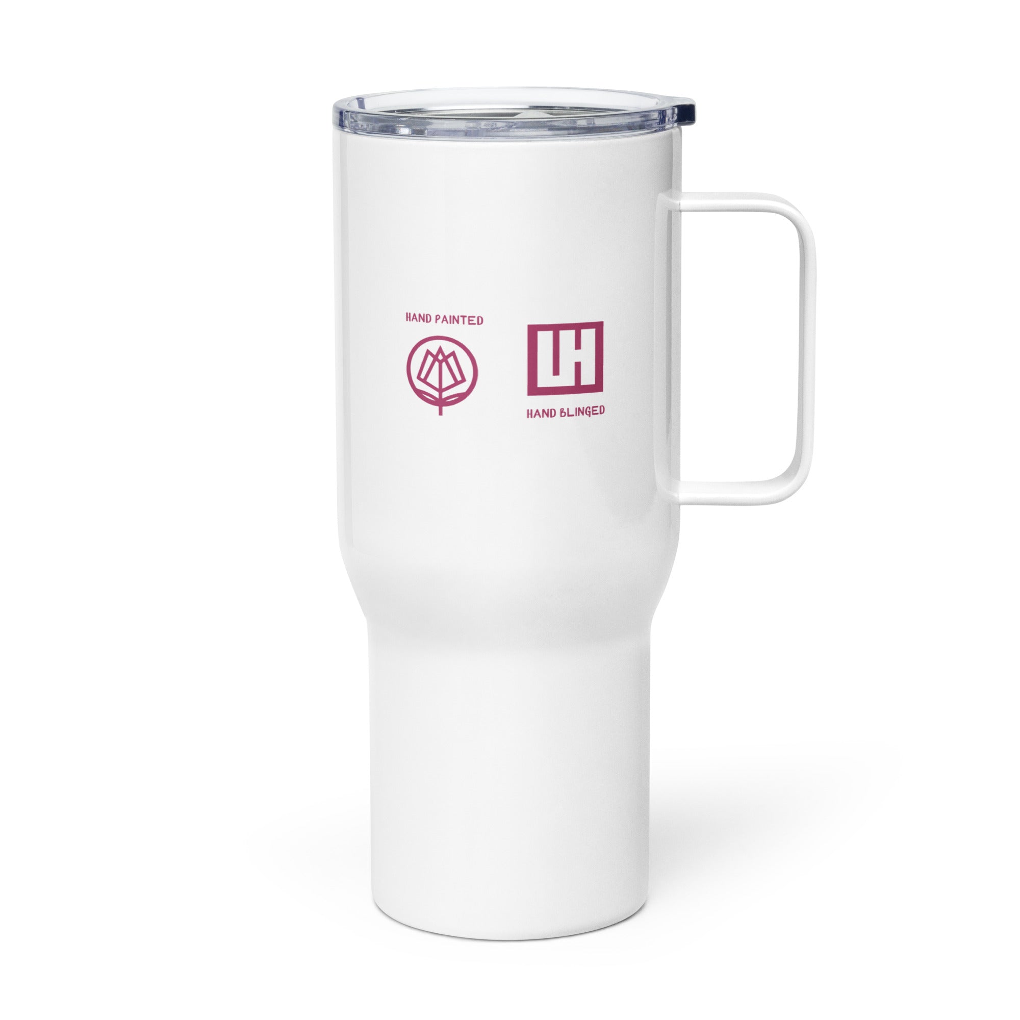 SH x Helly Stanlee Travel Mug with a Handle - White/Pink