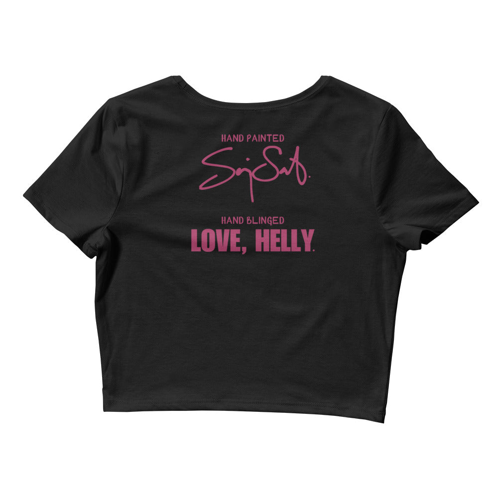 SH x Helly Crop Tee - Black/Pink